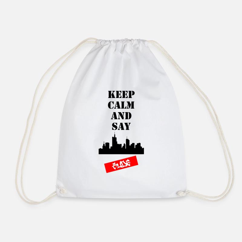 Keep Calm and Say Gude - Turnbeutel - Weiß