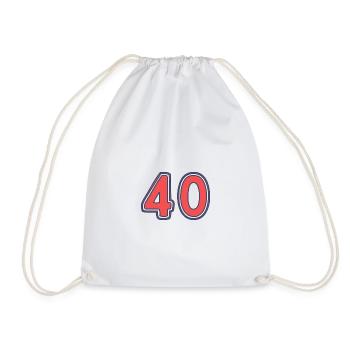 40. 40 YEARS. 40th ANNIVERSARY. 40 YEARS ANNIVERSARY. - Drawstring Bag - white - Front