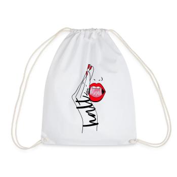 Shut up - Drawstring Bag - white - Front