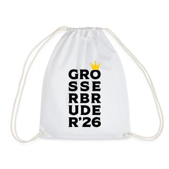 Big Brother 2026 Crown Pregnancy Baby - Drawstring Bag - white - Front