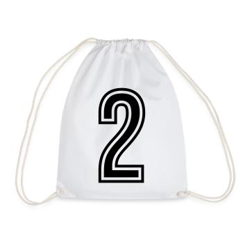 2 Number symbol - Drawstring Bag - white - Front