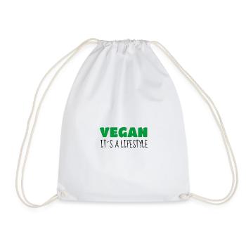 VÉGÉTALIEN - C’EST UN MODE DE VIE - VEGANER - Sac de sport léger - blanc - Devant