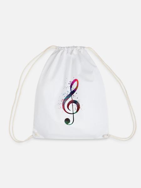 Musik-Universal-Taste - Turnbeutel - Weiß