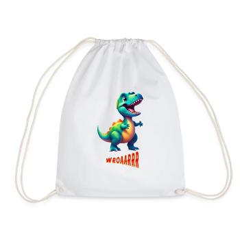 Dino - Turnbeutel - Weiß - Vorne