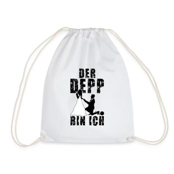 DER DEPP BIN ICH JGA JUNGGESELLENABSCHIED - Turnbeutel - Weiß - Vorne