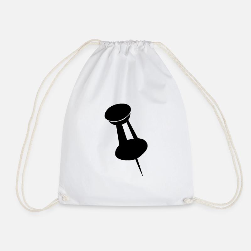 World Travel - Drawstring Bag - white