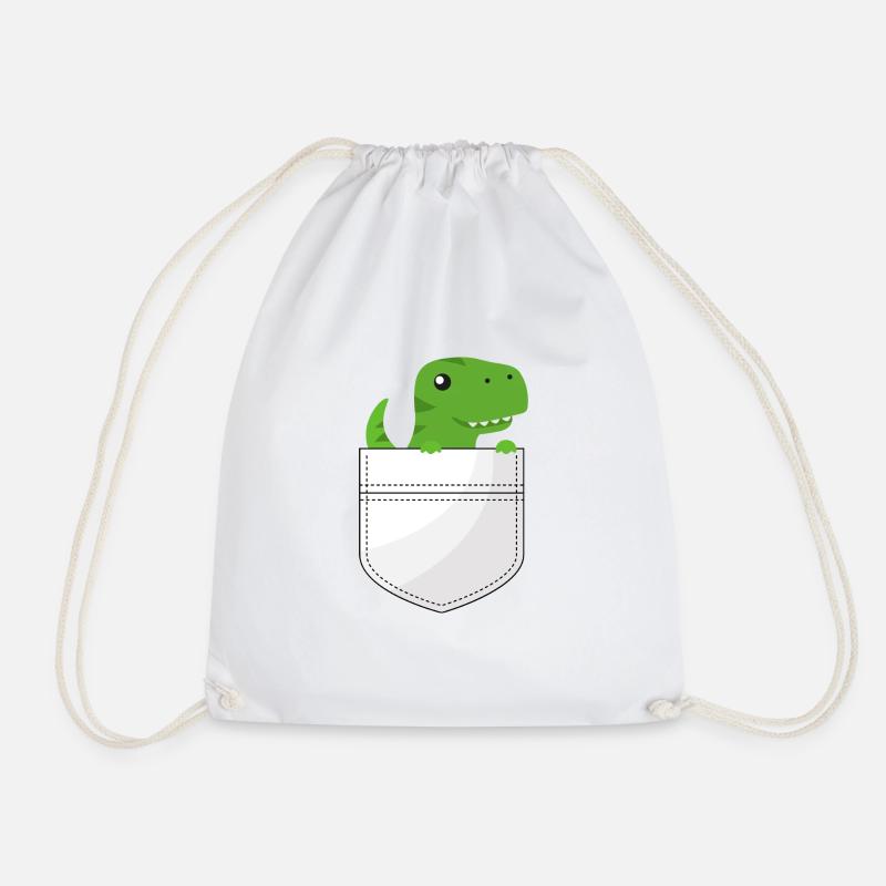 Pocket Dino - Turnbeutel - Weiß