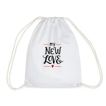 Great Love Große Liebe Neue Liebe Baby Kinder - Turnbeutel - Weiß - Vorne
