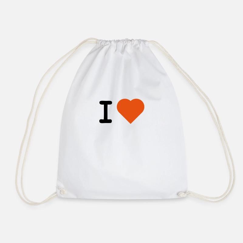 ilove - Turnbeutel - Weiß