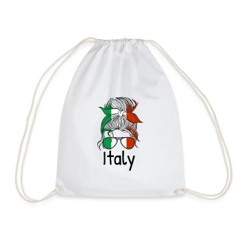 Italie Flag Lunettes de soleil Drapeau italien - Sac de sport léger - blanc - Devant