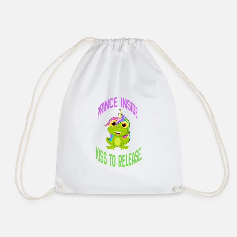 Prince Inside – Kiss to Release - Drawstring Bag - white