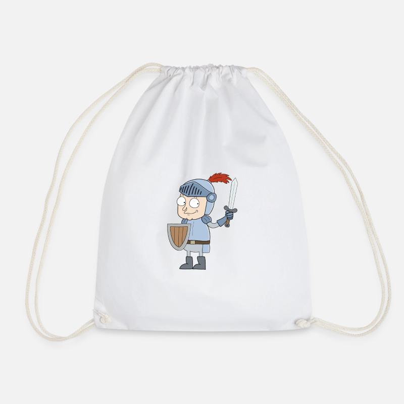 Little knight - Drawstring Bag - white