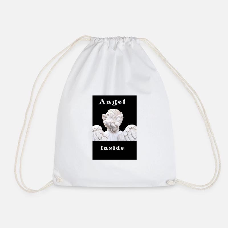 Angel - Drawstring Bag - white