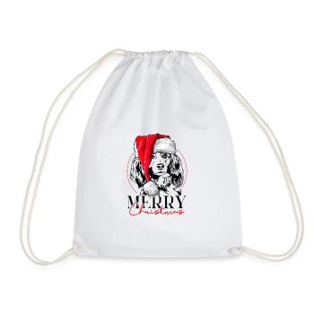 Santa KOOIKERHONDJE Joyeux Noël Chiens Wilsigns - Sac de sport léger - blanc - Devant