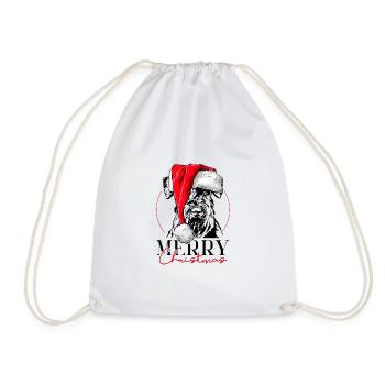 Santa SCHNAUZER Joyeux Noël Chiens Wilsigns - Sac de sport léger - blanc - Devant