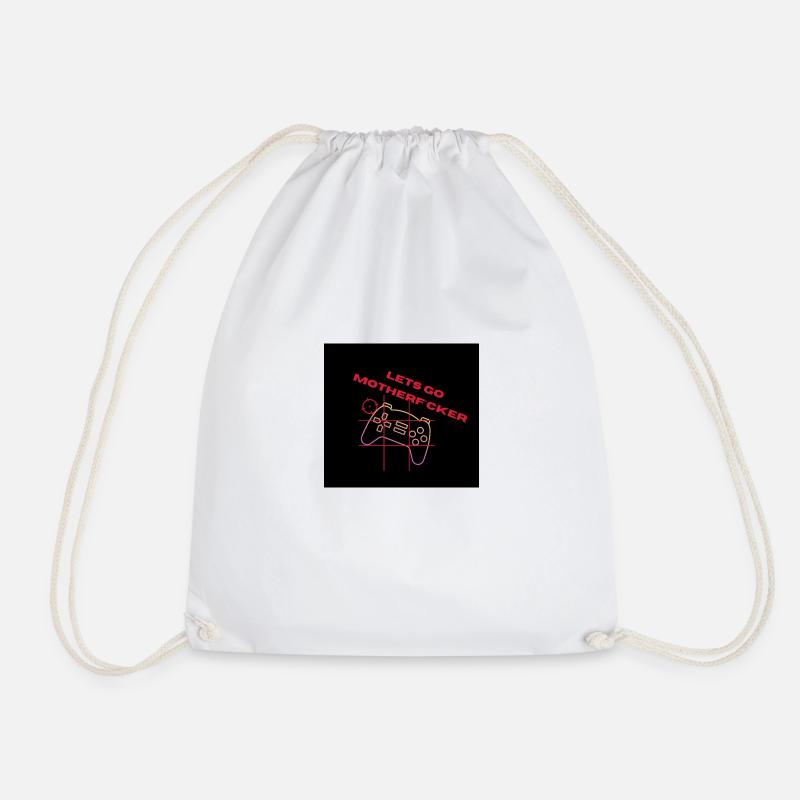 Gaming Motherf*ucker - Drawstring Bag - white