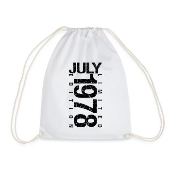Birthday July 1978 July born in July 1978 - Drawstring Bag - white - Front