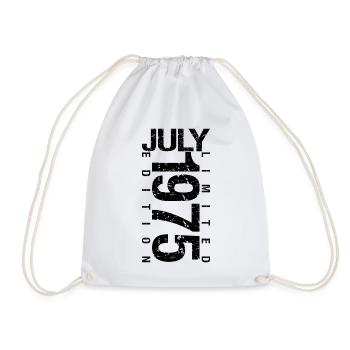 Birthday July 1975 July born in July 1975 - Drawstring Bag - white - Front