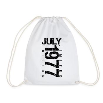 Birthday July 1977 July born in July 1977 - Drawstring Bag - white - Front