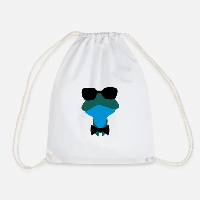 frosch mit sonnenbrille - Turnbeutel - Weiß