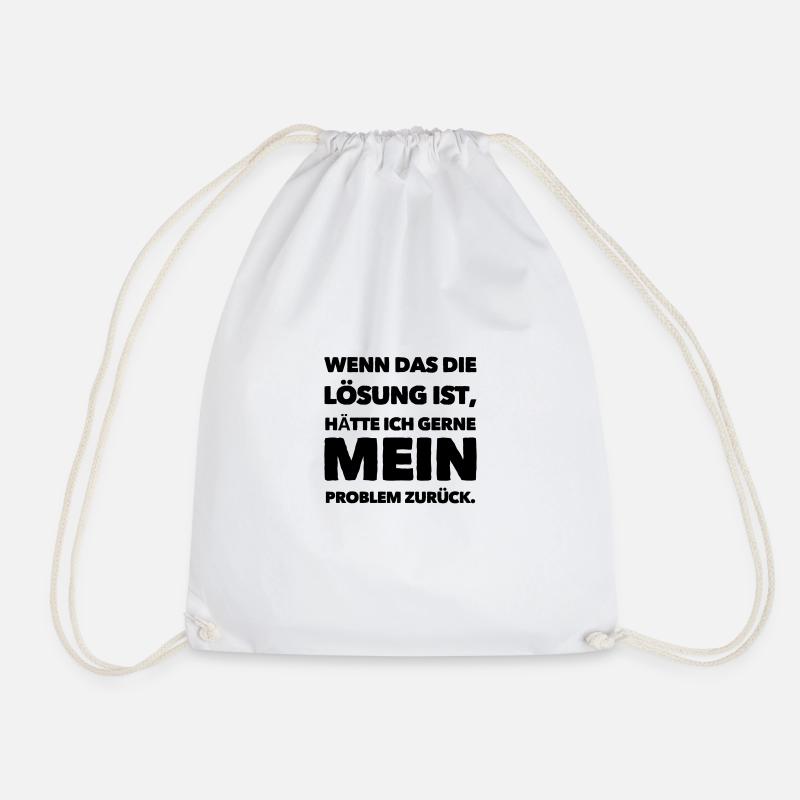 Lustiger Spruch - Turnbeutel - Weiß