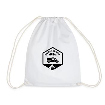 Fourgon travel and explore noir - Sac de sport léger - blanc - Devant