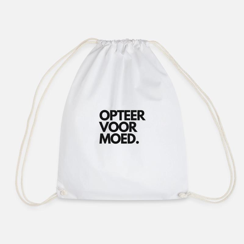 Optez pour le courage. Chemises en dialecte anversois - Sac de sport léger - blanc