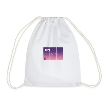 Ibiza, my love. Souvenir with GPS data - Drawstring Bag - white - Front