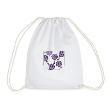 Breast pocket lolly gift idea - Drawstring Bag - white - Front