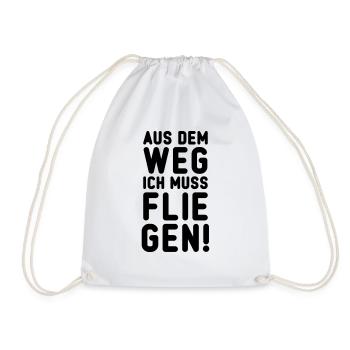 fliegen pilot - Turnbeutel - Weiß - Vorne