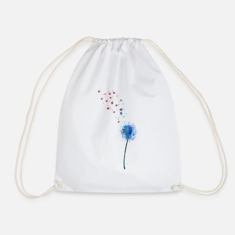 dandelion - Drawstring Bag - white