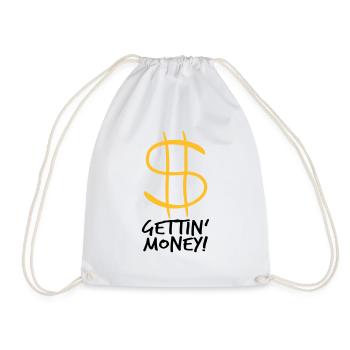 symbole dollar gettin argent signe argent riche argent - Sac de sport léger - blanc - Devant