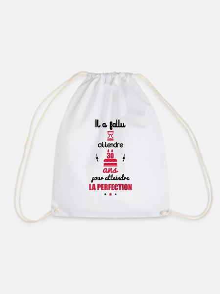 attendre 30 ans : cadeau d'anniversaire 30 ans - Sac de sport léger - blanc