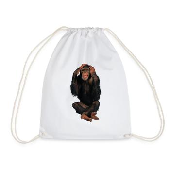 monkey - Turnbeutel - Weiß - Vorne