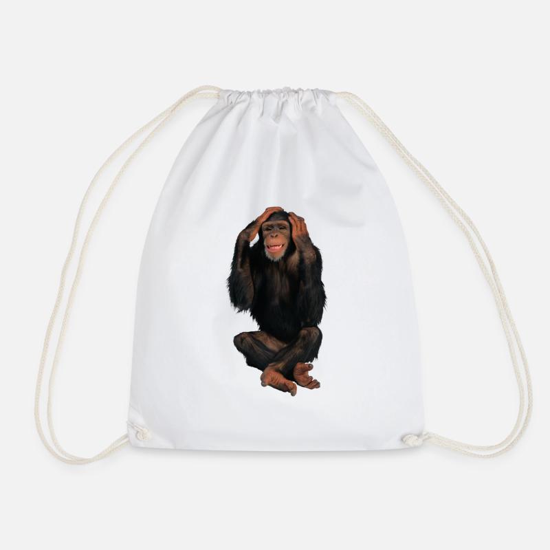 monkey - Turnbeutel - Weiß