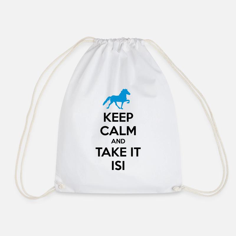 Keep Calm and Take it Isi - Turnbeutel - Weiß