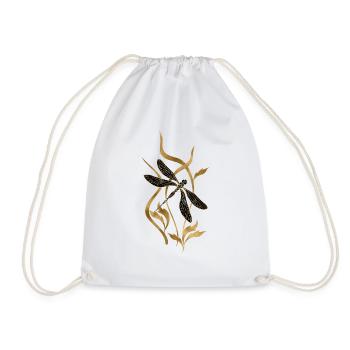 Dragonfly - Drawstring Bag - white - Front