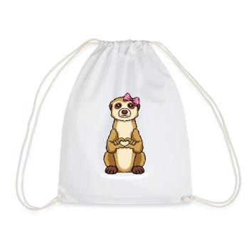 Meerkat Love Meerkat Mama Meerkat Heart - Sac de sport léger - blanc - Devant