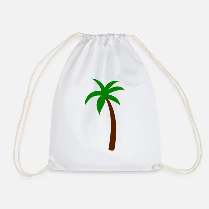 Palm tree - Drawstring Bag - white