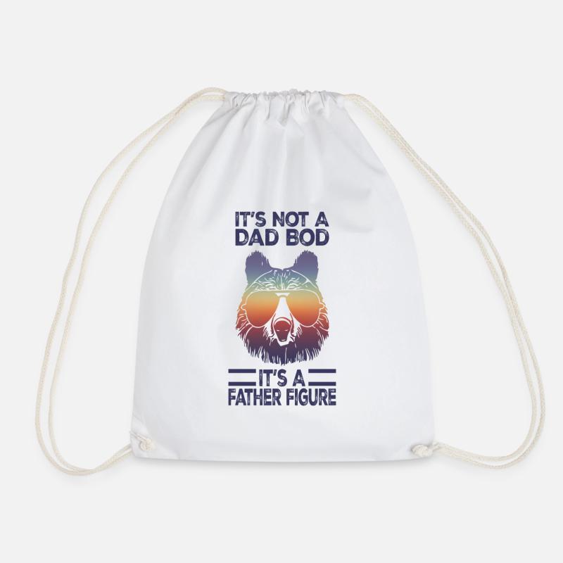 It's Not A Dad Bod It's A Father Figure - Drawstring Bag - white
