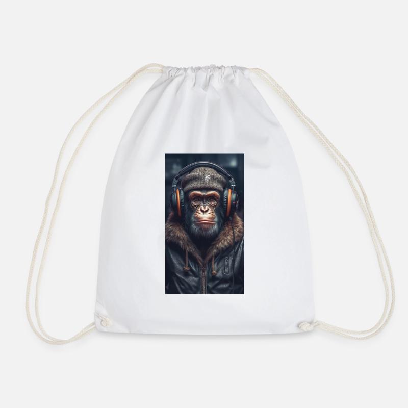 Music Monkey - Turnbeutel - Weiß