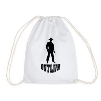 Cowboy Outlaw - Drawstring Bag - white - Front