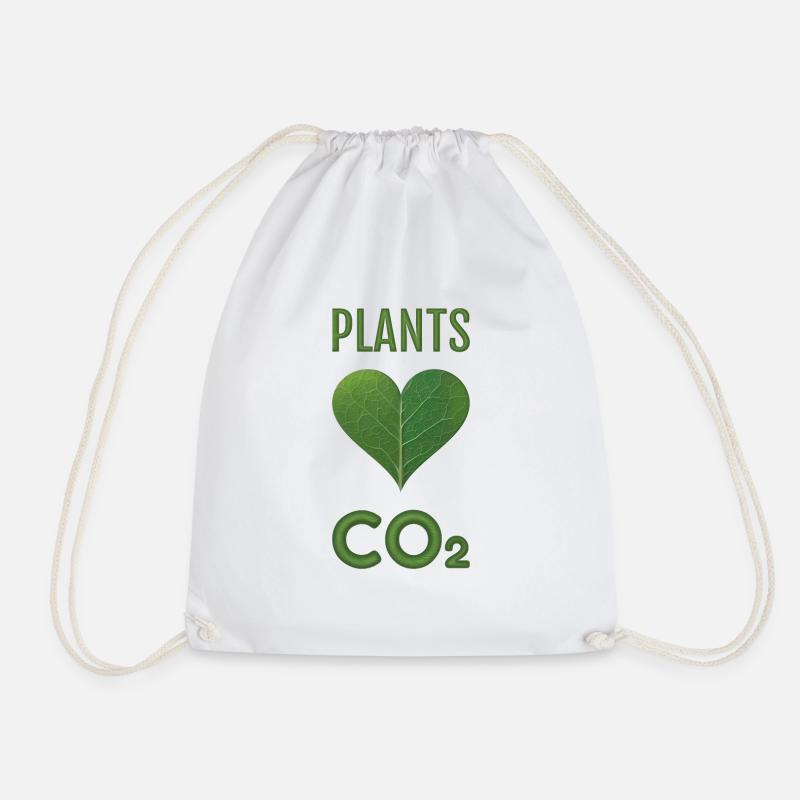 PFLANZEN LIEBEN CO2 - Turnbeutel - Weiß