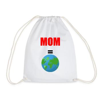 MOM WORLD - Drawstring Bag - white - Front