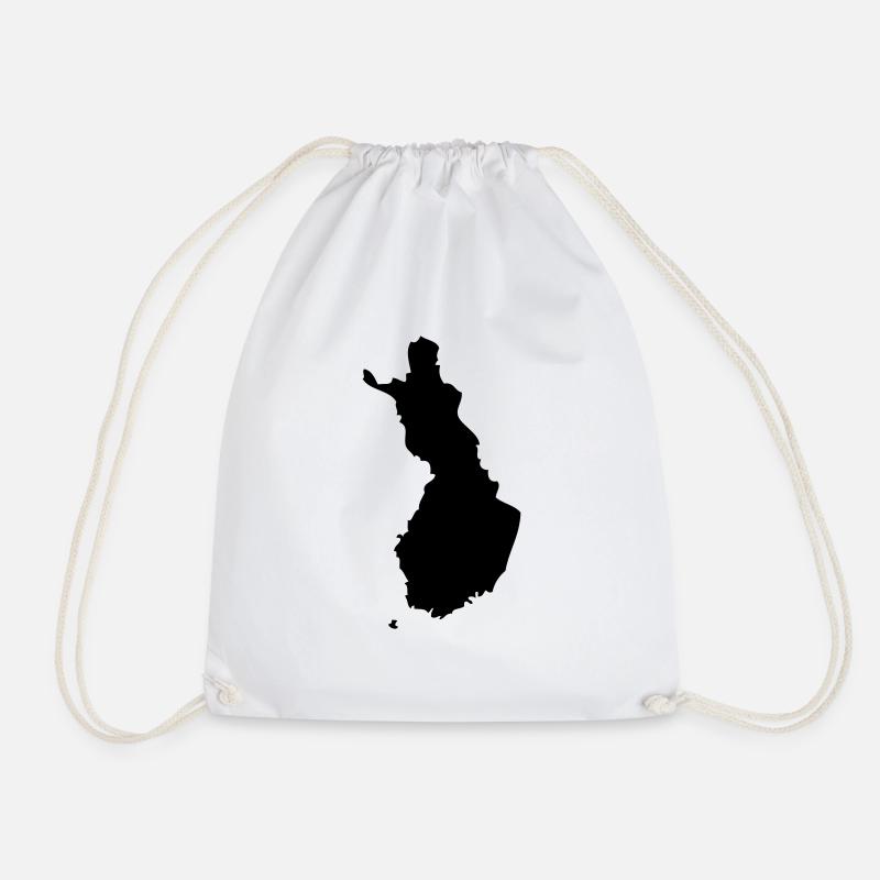 Finland - Drawstring Bag - white