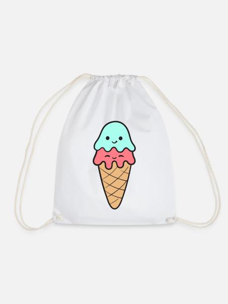 Eis Eiscreme - Turnbeutel - Weiß