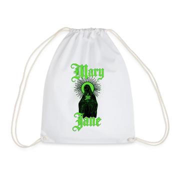Mary Jane — Blackletter Stoner-Street-Rebellin - Turnbeutel - Weiß - Vorne