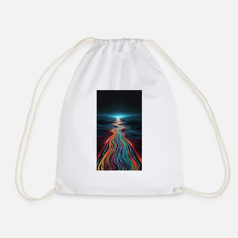 The Way Out - Drawstring Bag - white