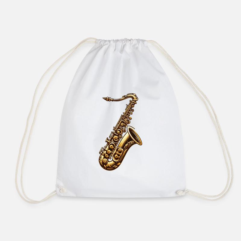 Sax - Drawstring Bag - white