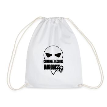 CRIMINAL HARDBASS - Drawstring Bag - white - Front